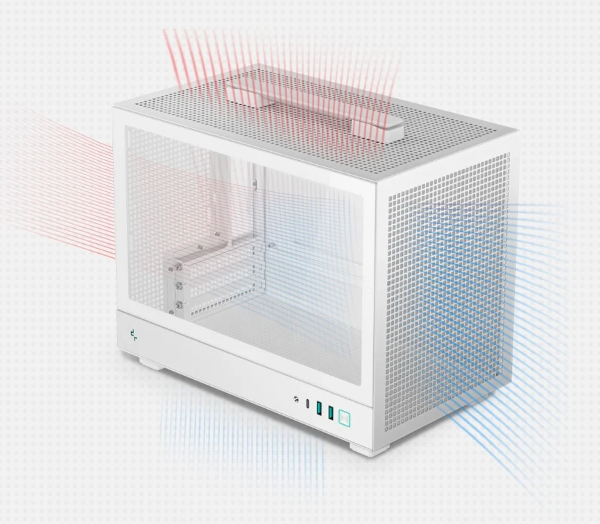 PC skříň DEEPCOOL CH160 Plus airflow