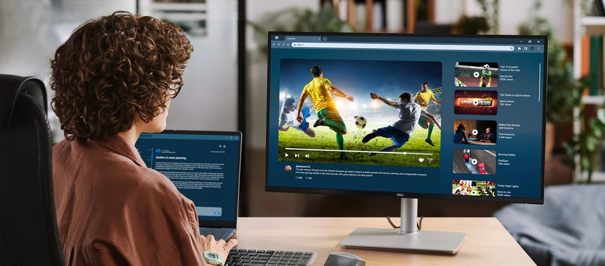 monitor Dell 27 Plus S2725DSM sledování multimédií