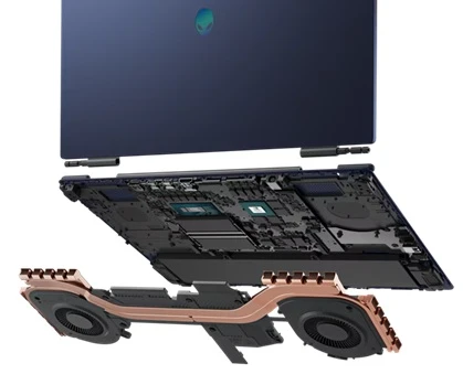 notebook Dell Alienware 16 Aurora AC16250 chlazení
