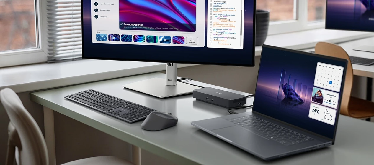 notebook Dell Pro Max Premium 16 MA16250 na pracovním stole