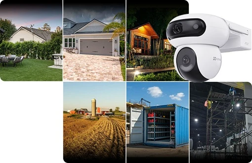 EZVIZ HB90x Dual 4G Kit různé scénáře umístění