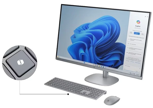AiO PC HP OmniStudio X 27 klávesa Copilot
