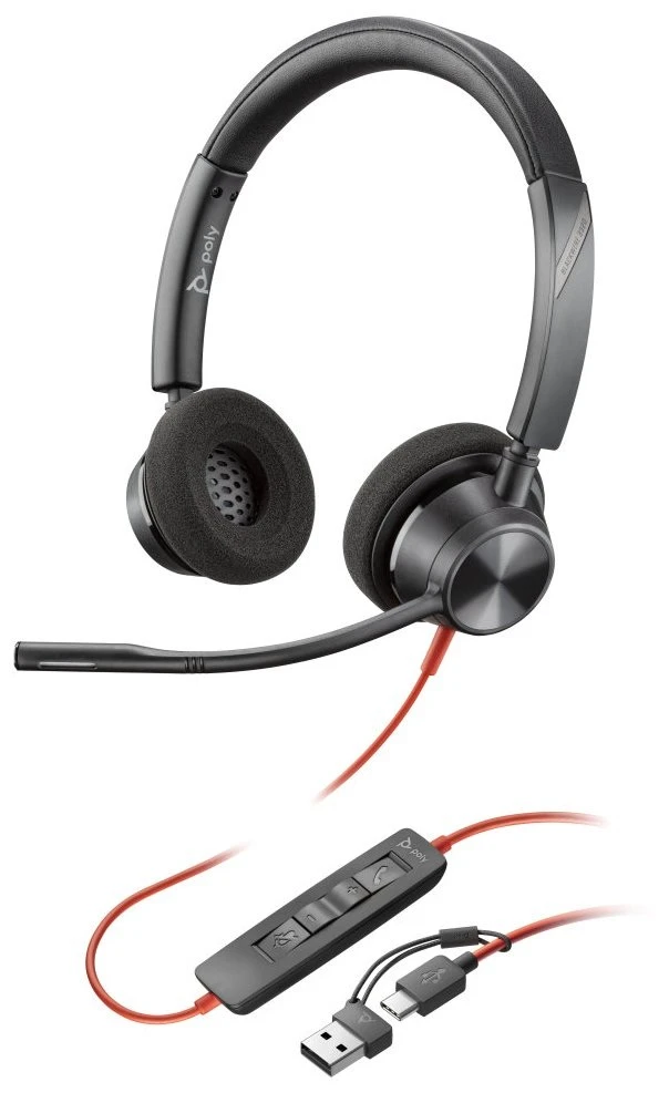 headset Poly Blackwire 3320 USB-C/A