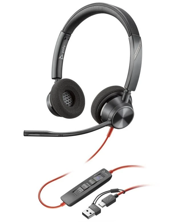 headset Poly Blackwire 3320 MS USB-C/A
