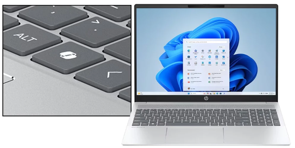 notebook HP OmniBook 5 16 klávesa Copilot