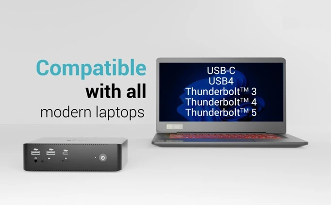 I-TEC Thunderbolt 5 Quattro Display Dock kompatibilní s moderními notebooky