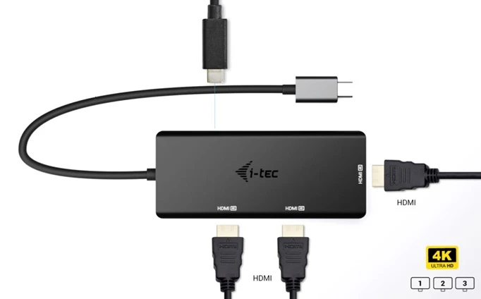 dokovací stanice I-TEC USB-C Triple 4K HDMI PD 100 W
