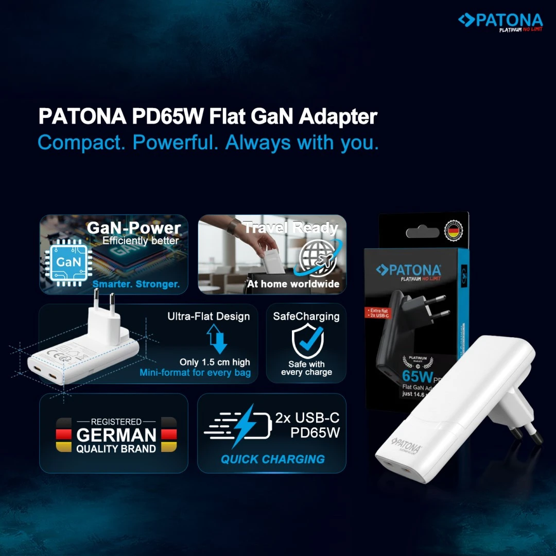 PATONA PD65W Flat GaN Adapter