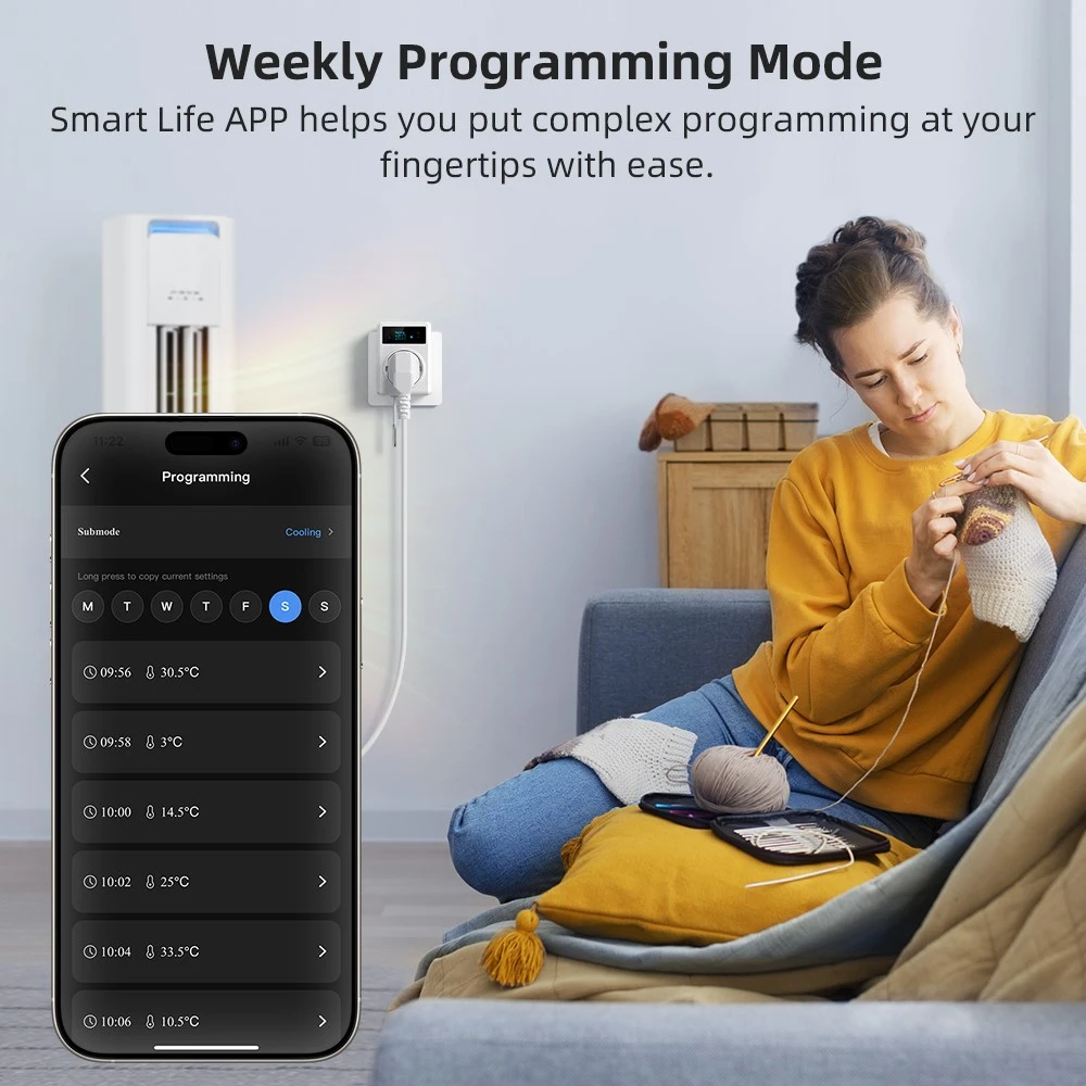 IMMAX NEO SMART chytrá zásuvka bez kolíku s teploměrem (typ F) Wi-Fi