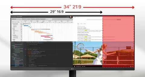 LG UltraWide 34U511A-B šurokoúhlá plocha