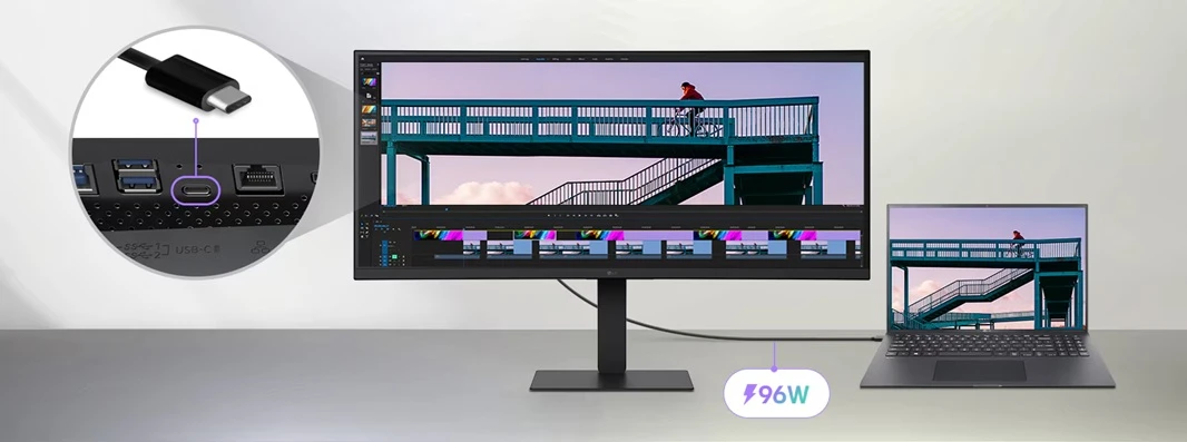 ultraširoký monitor LG UltraWide 34U650A-B port USB-C