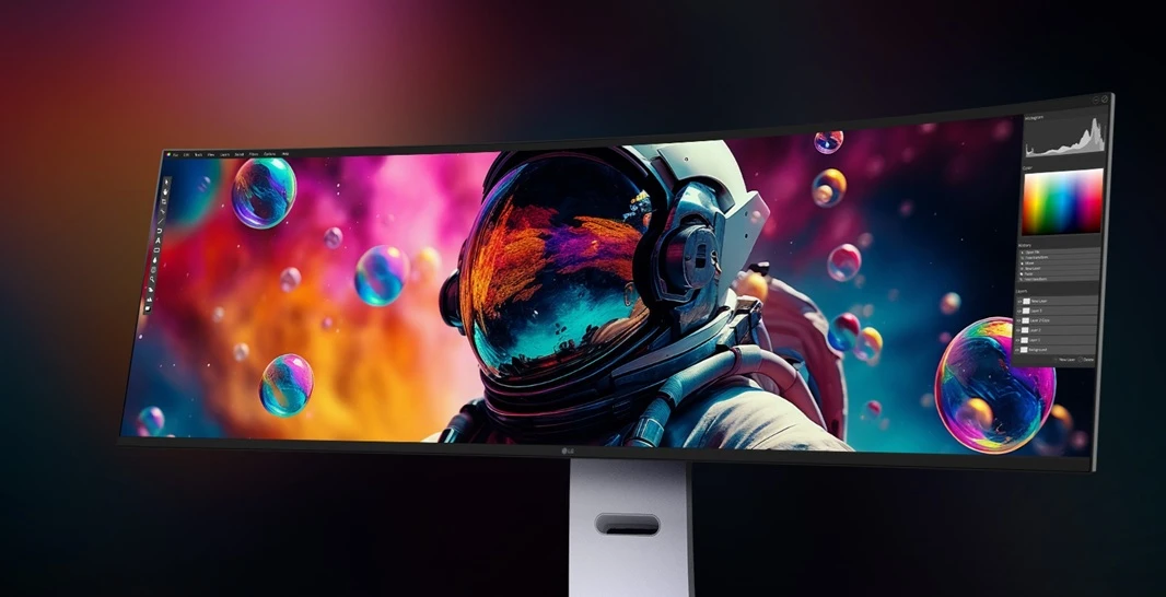 LG UltraWide 49U950A-W pestré barvy