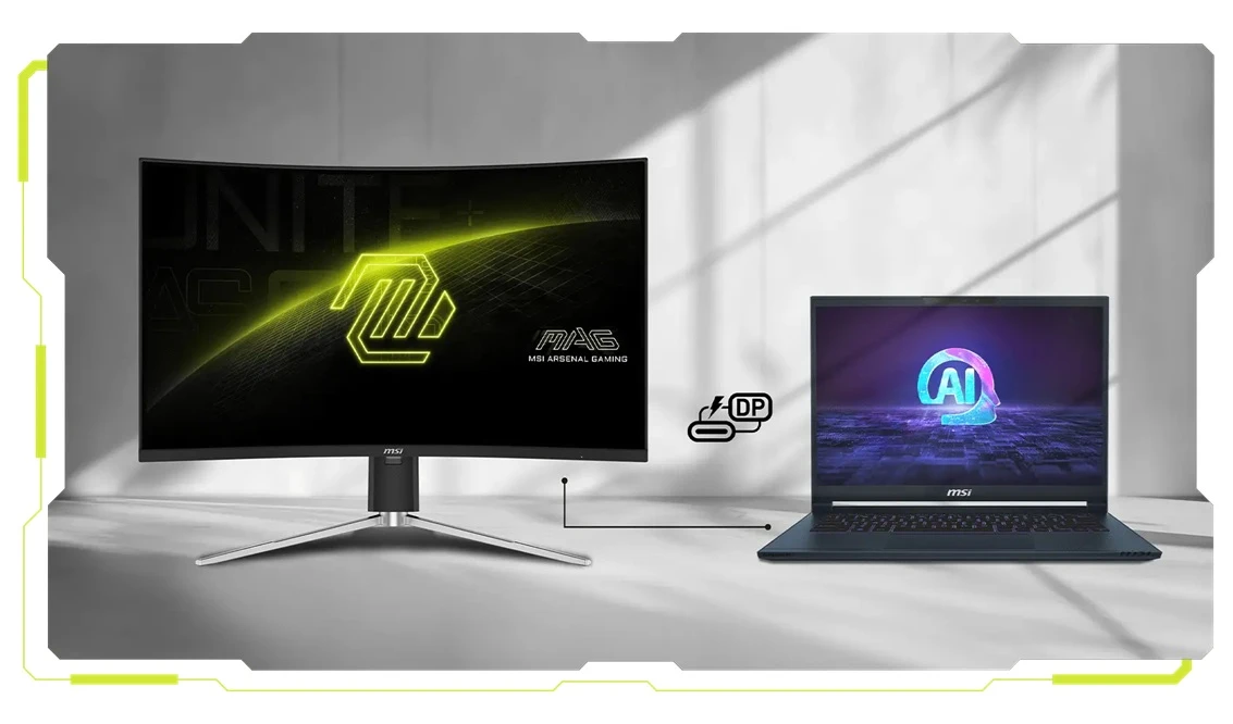 monitor MSI MAG 325CQRXF E2 port USB-C