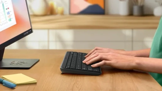 klávesnice Logitech K250 psaní