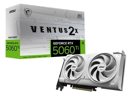 grafická kart MSI GeForce RTX 5060 Ti 16G VENTUS 2X OC WHITE PLUS
