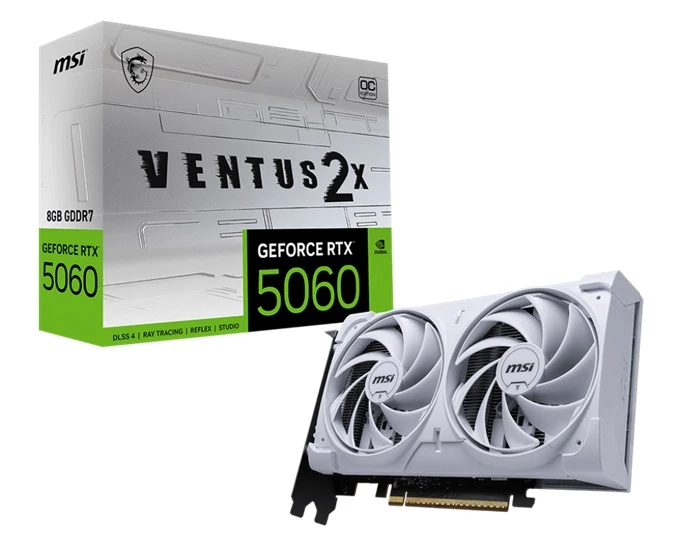 grafická karta MSI GeForce RTX 5060 8G VENTUS 2X OC WHITE