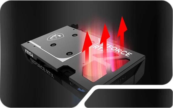 grafická karta MSI GeForce RTX 5050 VENTUS 2X OC zadní deska
