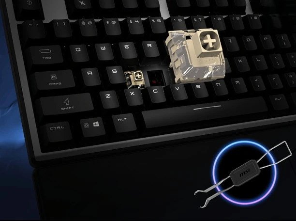 herní klávesnice MSI STRIKE PRO Wireless Silent