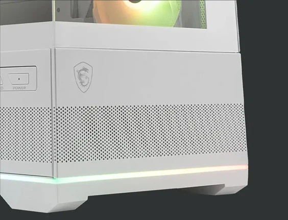PC skříň MSI MAG PANO 110R PZ detail Mesh panelu