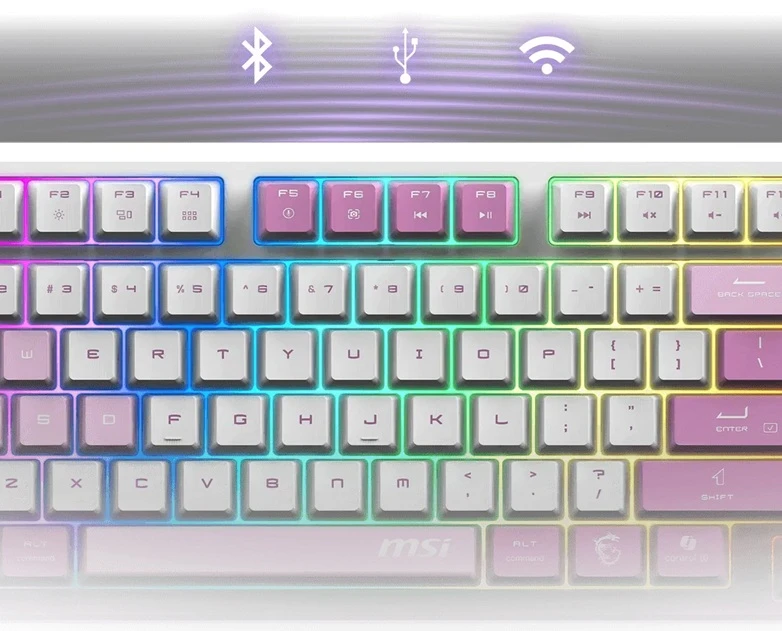 MSI FORGE GK600 TKL WIRELESS připojení