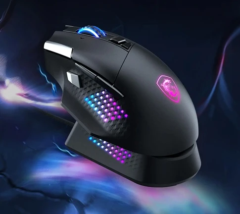 MSI VERSA Pro Wireless napájení na dokovací stanici