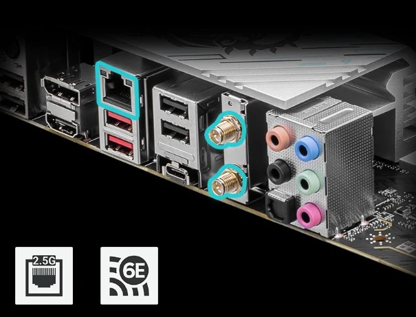 MSI B760 GAMING PLUS WIFI DDR4 konektivita