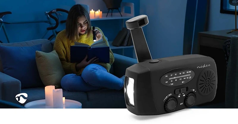 nouzové rádio Nedis RDFMCR2000BK