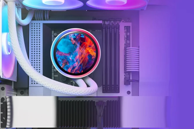 chladič NZXT Kraken Elite 280 RGB v PC skříni