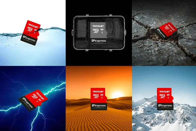 paměťová karta Patriot EP Express MicroSD odolnost