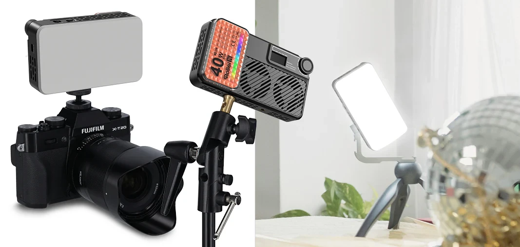 Kompatibilní s běžnými stativy a rigy pro flexibilní sestavy