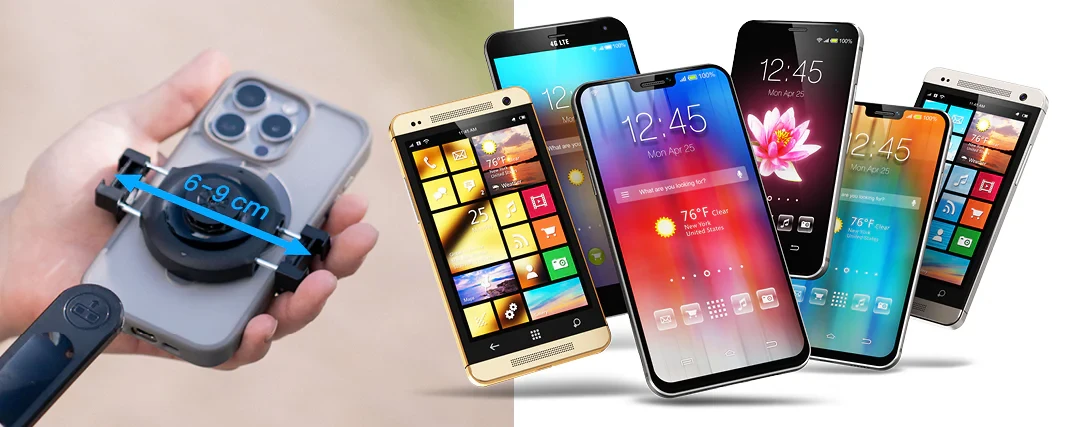 určení: Pro smartphony o šířce 6 až 9 cm