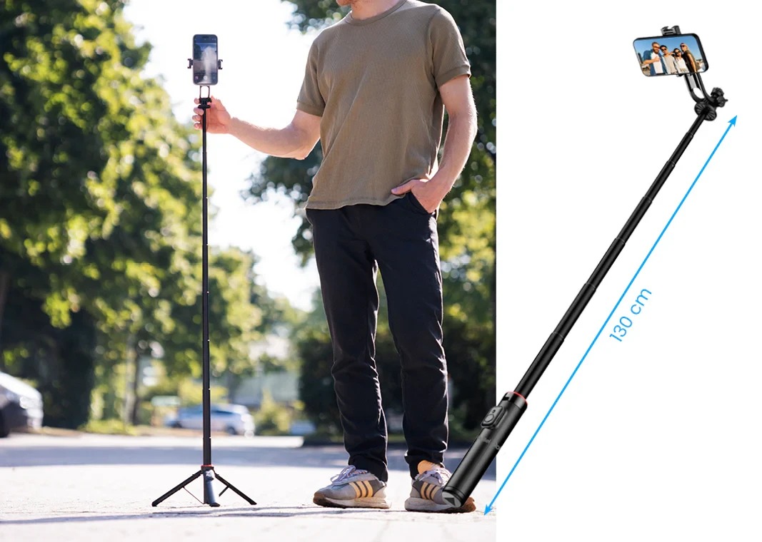 použití jako stativ (130 cm)