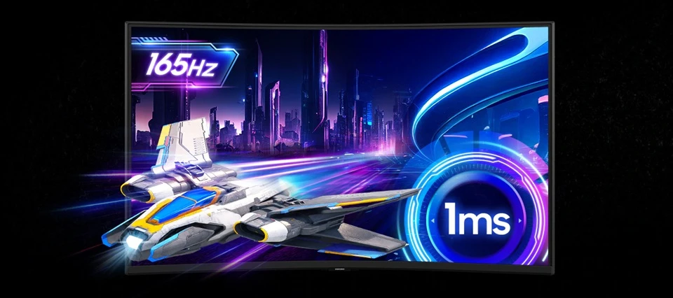 Samsung Odyssey G7 G75SF obnovovací frekvence 165 HZ a 1ms odezva