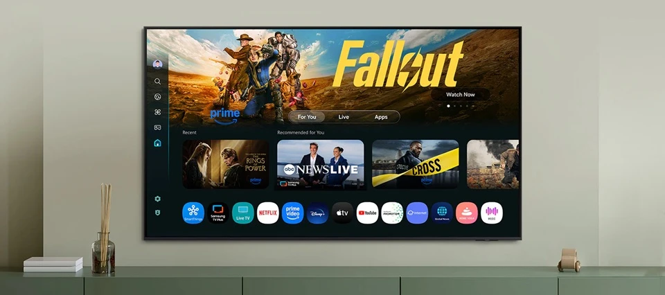 smart televizor Samsung Crystal streamovací platformy