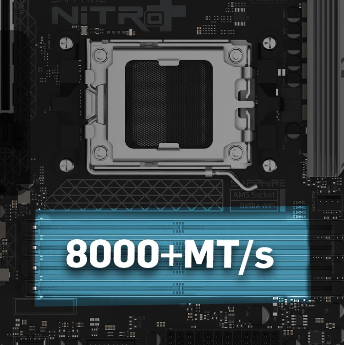 Sapphire NITRO+ B850A WIFI 7 operační paměť DDR5