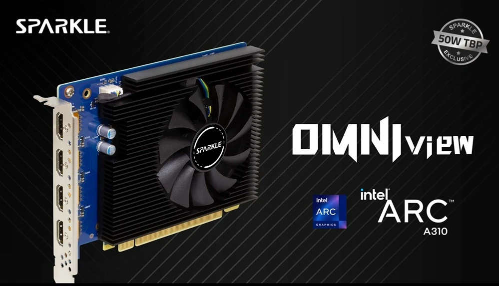 grafická karta SPARKLE Intel Arc A310 Omni View přehled