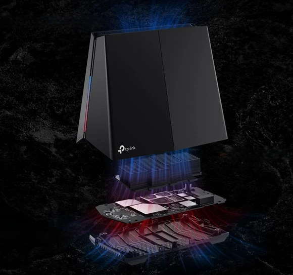 Wi-Fi 7 herní router TP-Link Archer GE550 chlazení