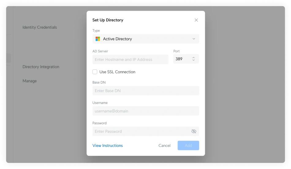 Active Directory Support