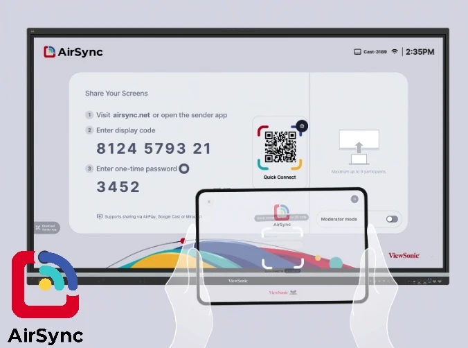 ViewSonic IFP6551 bezdrátové sdílení AirSync