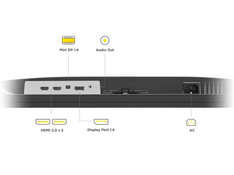 VX3276-4K-MHD-2 DisplayPort, mini DP, HDMI 2×