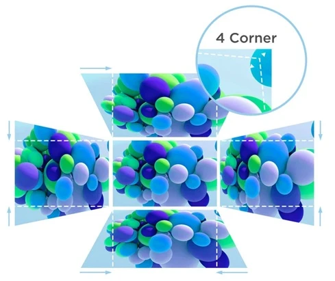projektor ViewSonic LSD400HD-ST korekce obrazu