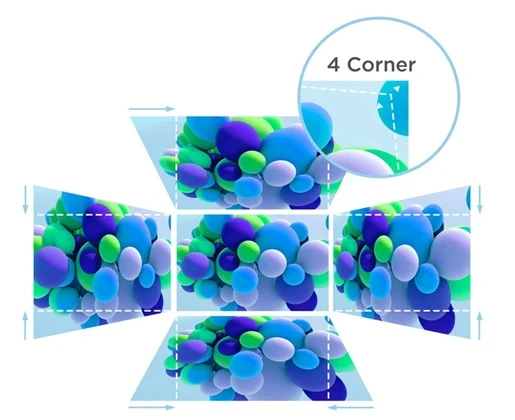 projektor ViewSonic LSD400HD korekce obrazu
