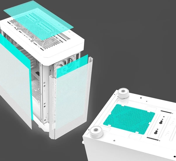 PC skříň ZALMAN i4 White prachové filtry