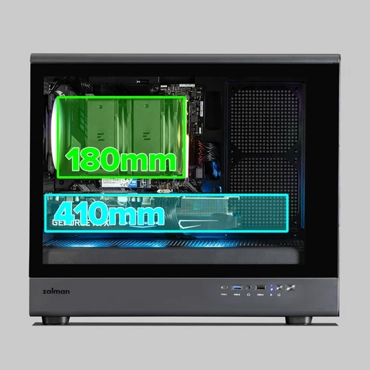 ZALMAN M5 rozměry komponent