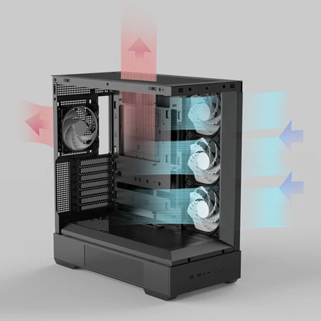 skříň ZALMAN P40 DS proudění vzduchu