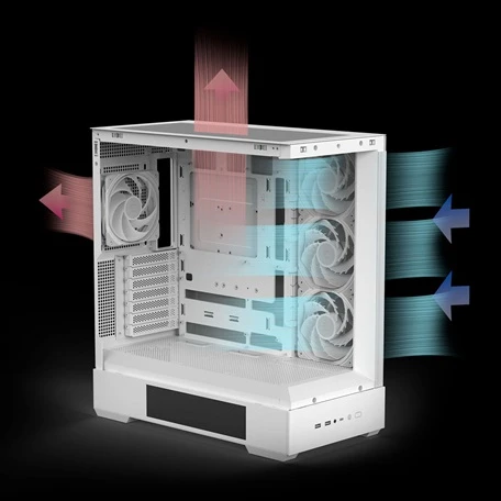 PC skříň ZALMAN P40 DS proudění vzduchu