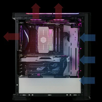 PC skříň ZALMAN X3 proudění vzduchu