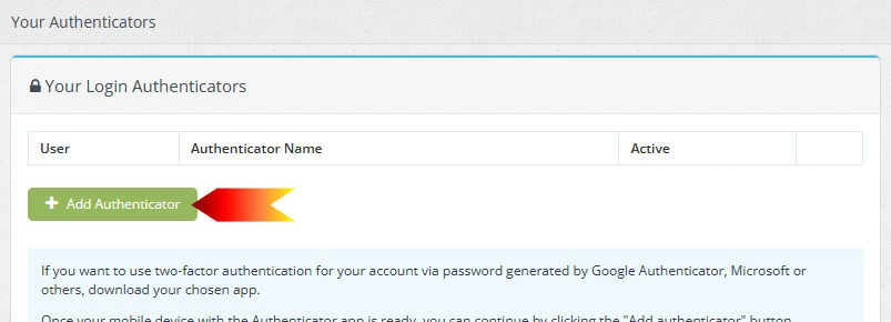 Create Authenticator