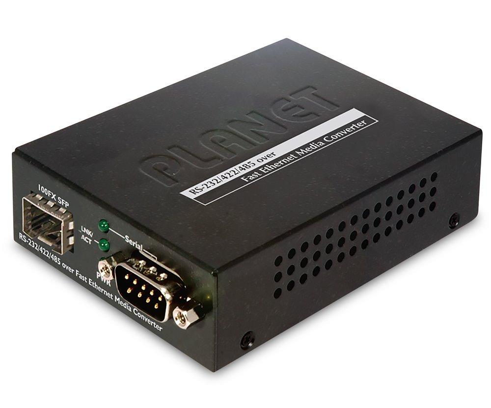 PLANET ICS-105A konvertor RS-232/422/485 na IP, 1x COM, 1x 100Base-FX/SFP