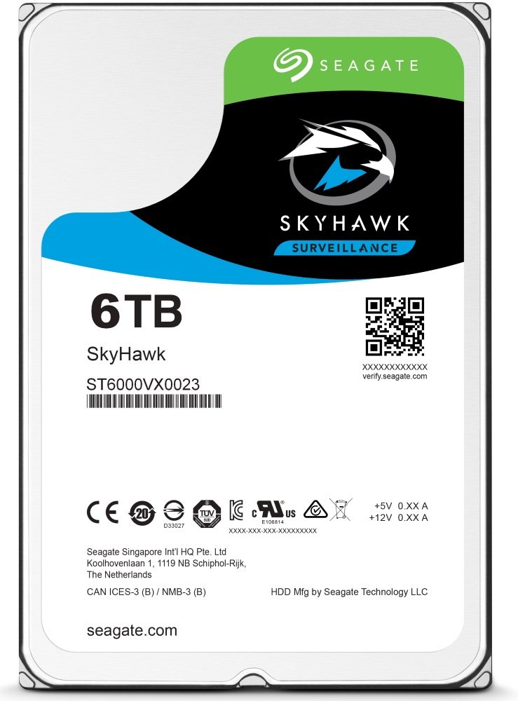 Seagate SkyHawk 6TB HDD / ST6000VX0023 / Interní 3,5" / 7200 rpm / SATA 6Gb/s / 256 MB